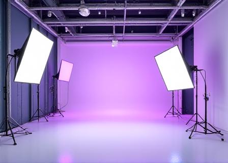 Studio light equipment in a creative space
